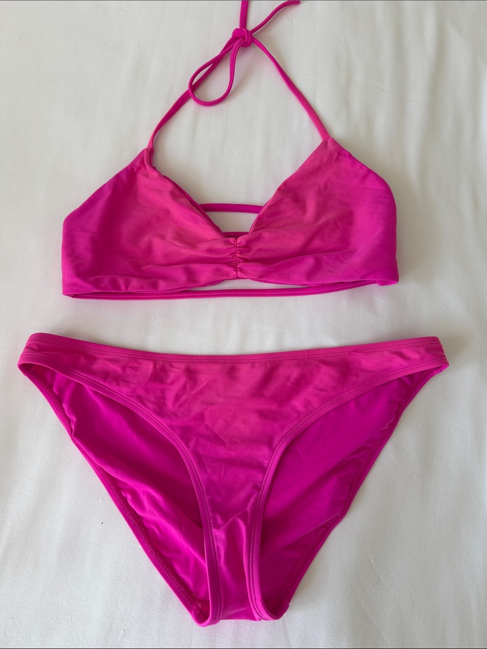 Body Glove Hot Pink Halter Bikini Set M tags removed